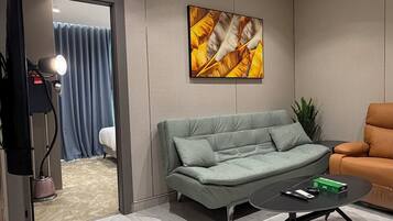 Apartment, 1 Schlafzimmer, barrierefrei, Raucher | Wohnzimmer