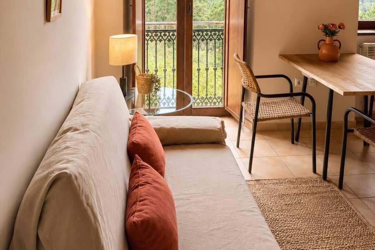 Deluxe Apartment, 1 Bedroom | Living area | TV