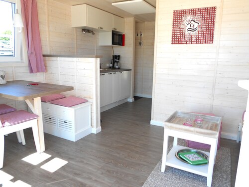 Houseboat Emmas meerZeit, super roof terrace, parking lot and private harbor beach