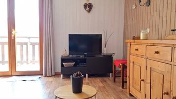 TV, DVD player, ping pong