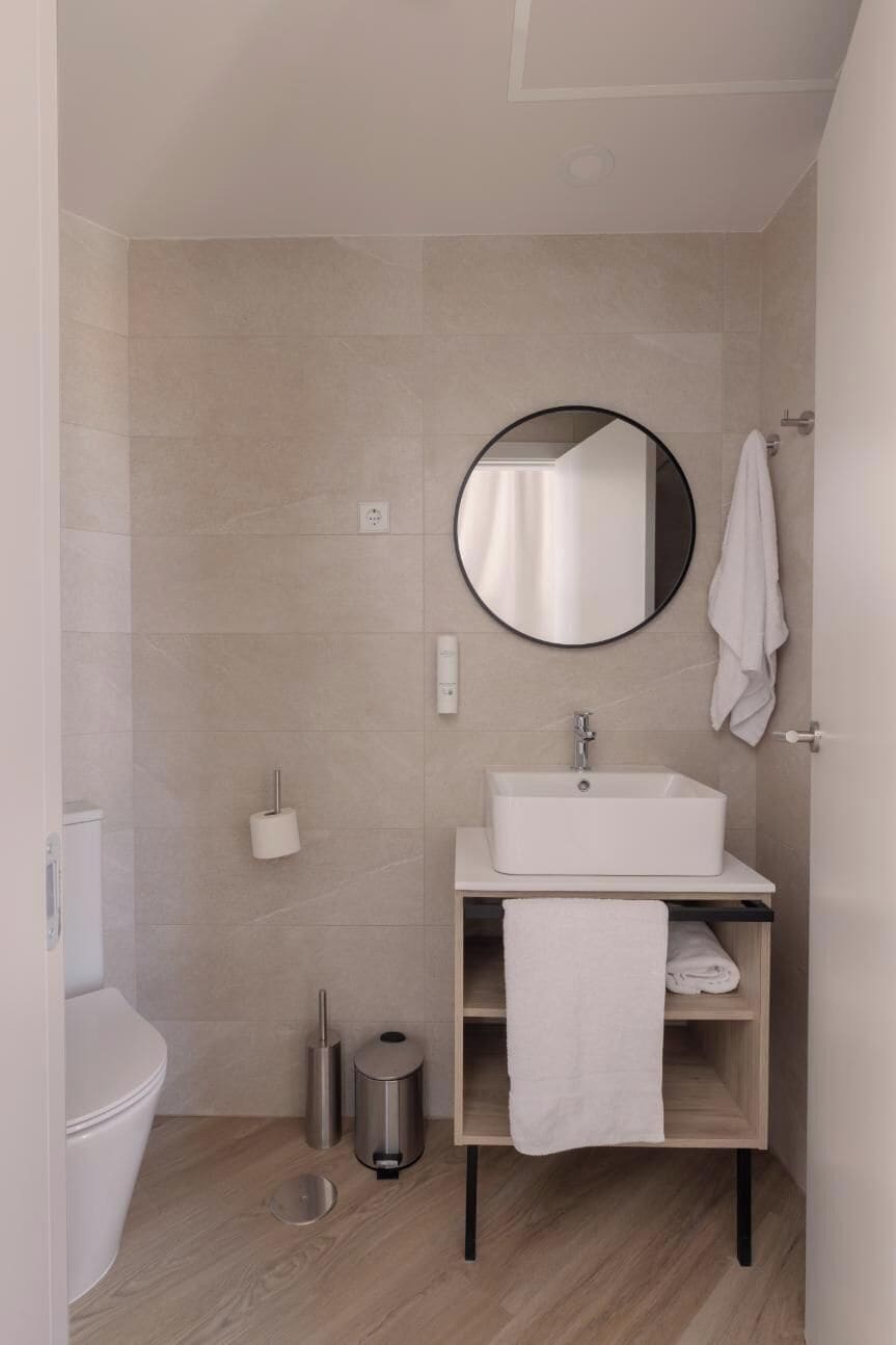 Bathroom | Shower, hair dryer, towels, soap