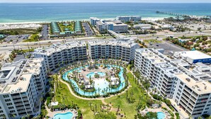 A resort with multiple swimming pools, a beach, and a pier. - Destin West Bayside Osprey Ph 01 3 Bedroom Condo (Destin)