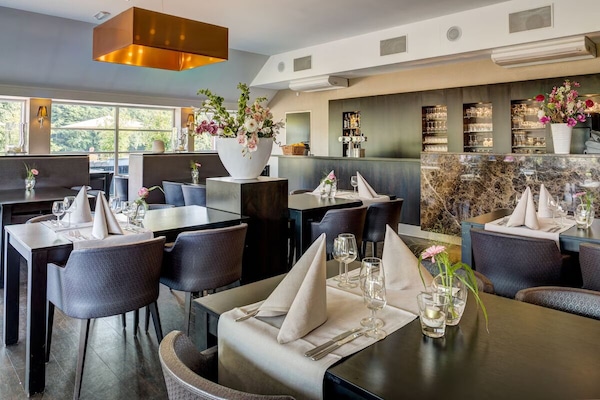 Enjoy a relaxed meal in bright, contemporary surroundings.