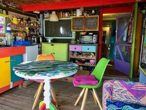 Dining - Casa Benito.colorful wooden house, quiet.detached house with private parking lot (La Oliva)