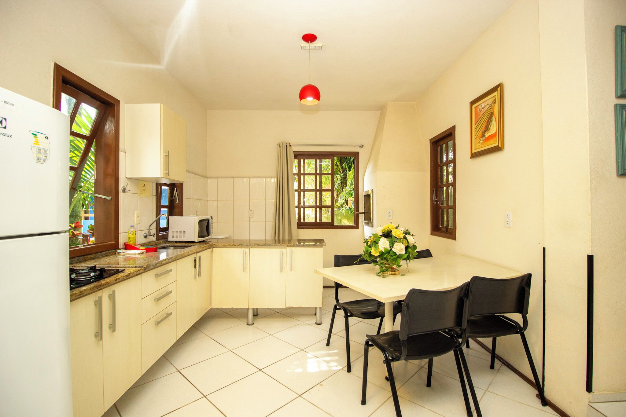 Family Apartment, Balcony, Garden View | Private kitchen | Highchair