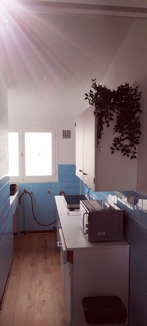 Fridge, microwave, oven, stovetop - Apartment 50 m from the Beach (Audierne)