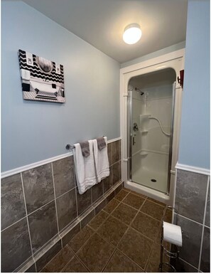 Hair dryer, towels