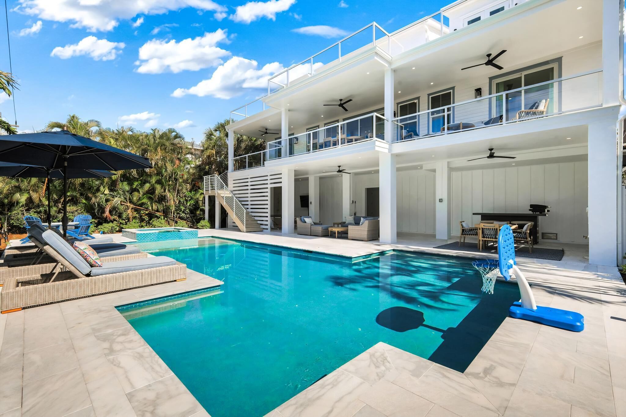 A heated pool