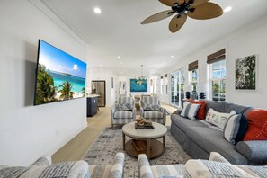 TV, ping pong - Cabana Blu- Luxury Captiva Home with Pool and Steps to the Beach! (Captiva)