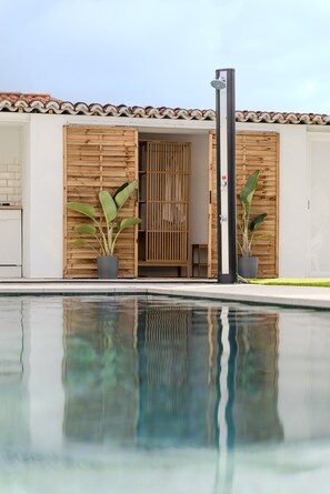 A heated pool