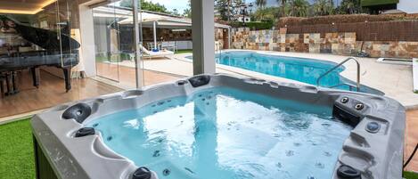 A heated pool