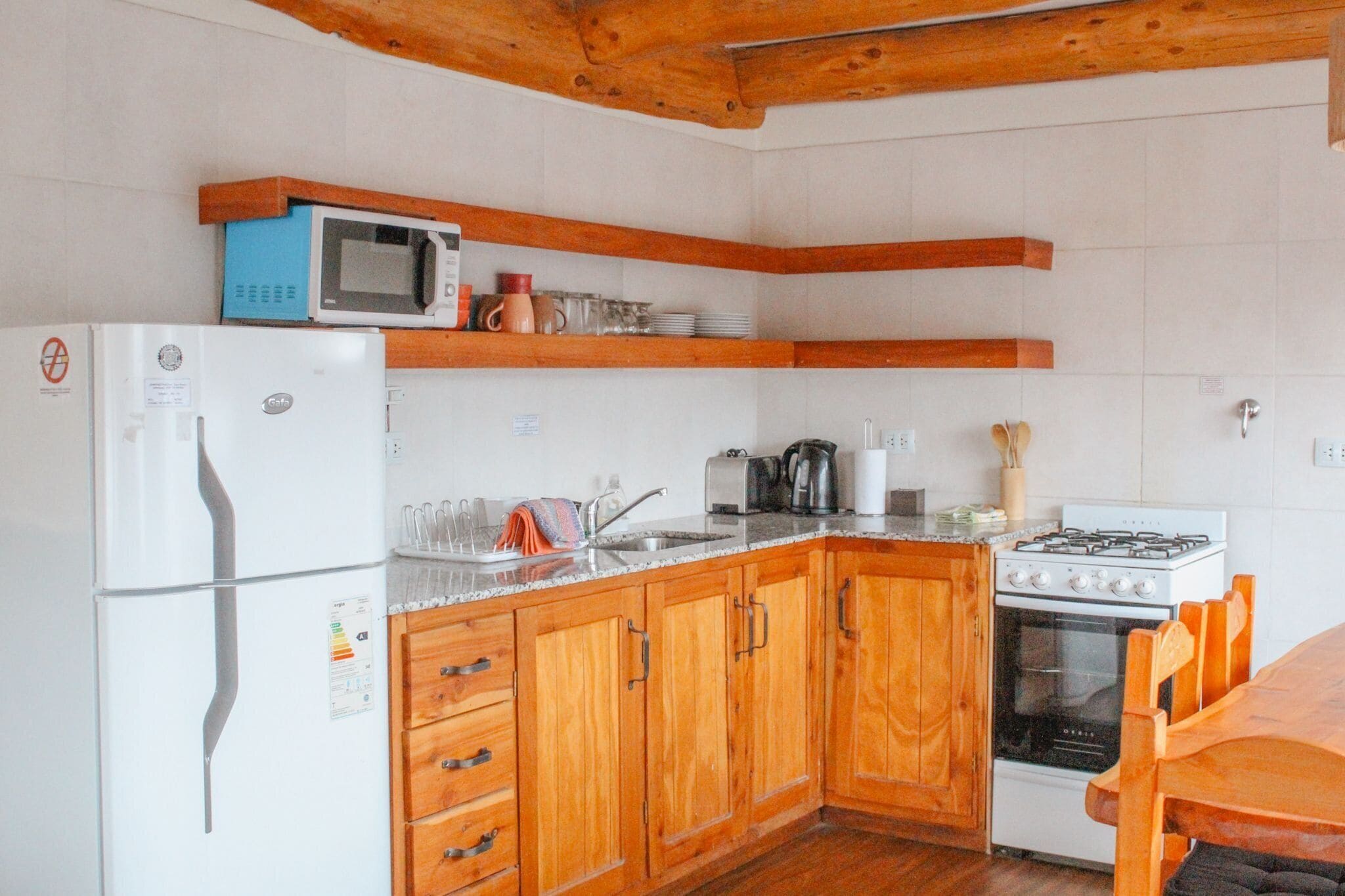 Apartamento | Cocina privada | Frigorífico grande, microondas, horno y placa de cocina