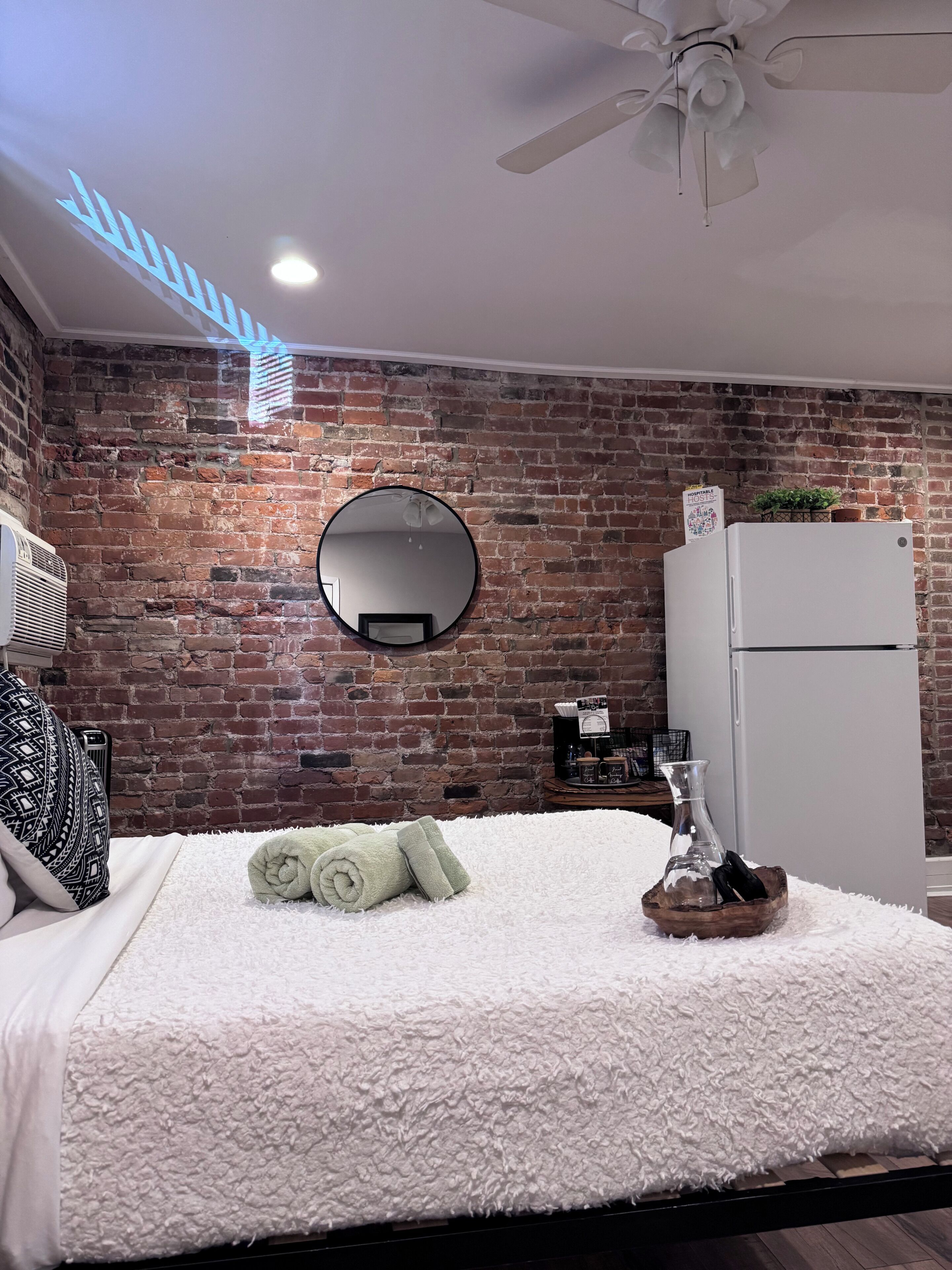 Premium bedding, memory foam beds, in-room safe, laptop workspace