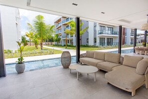 Terrace/patio - Comfort 1 Bedroom pool gym artificial beach (Punta Cana)