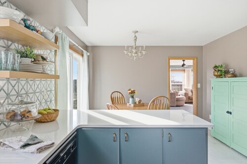 Cozy Hilltop 3BR Cottage w/ Private Patios & Views in Council Bluffs Near Omaha!