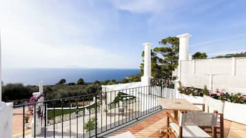 Doppia Deluxe, balcone, vista mare | Minibar, in-room safe, desk, soundproofing