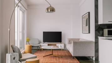 Deluxe-Apartment, 2 Schlafzimmer, Terrasse | Wohnbereich
