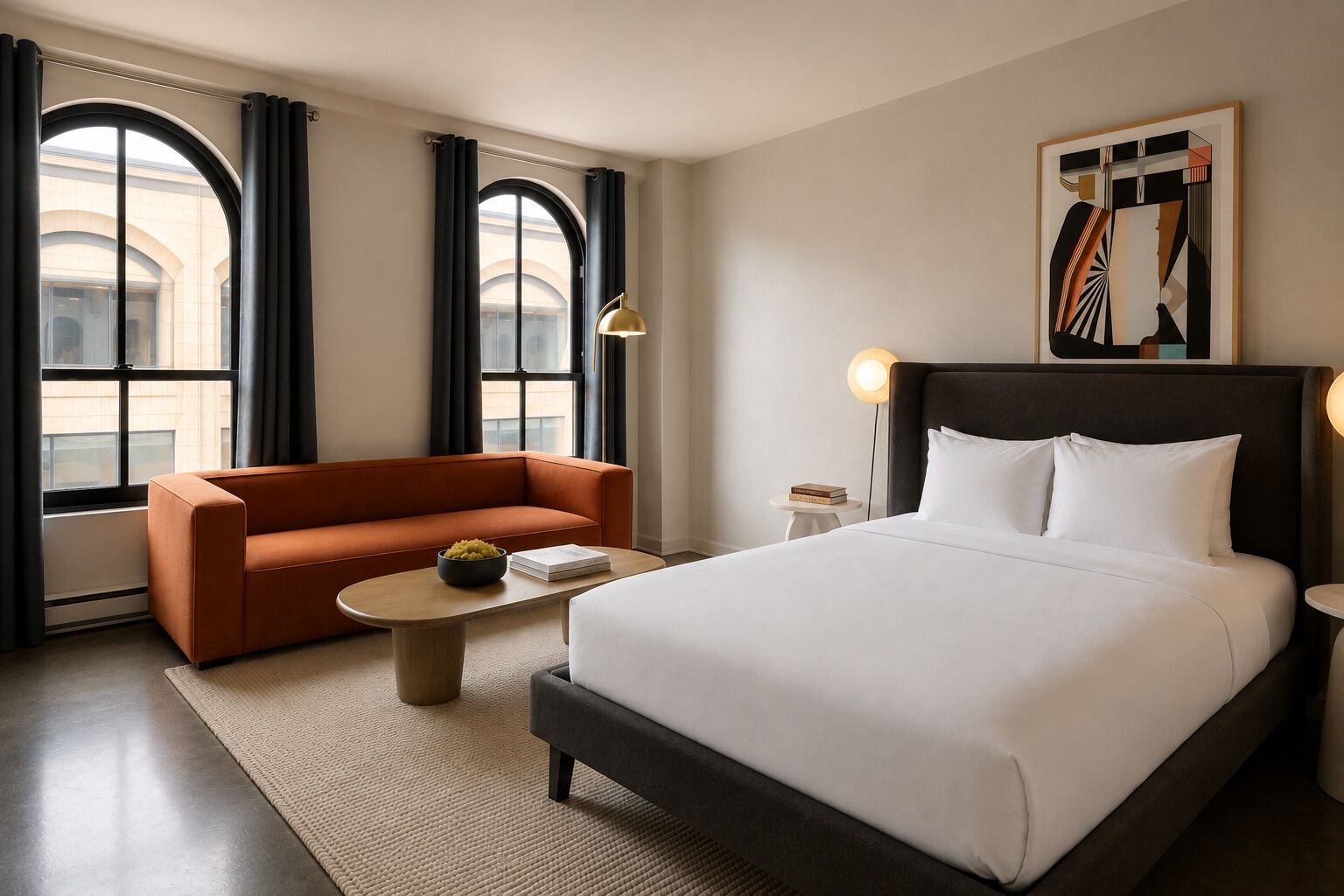 Standard Studio, 1 Queen Bed | Premium bedding, memory-foam beds, laptop workspace, iron/ironing board