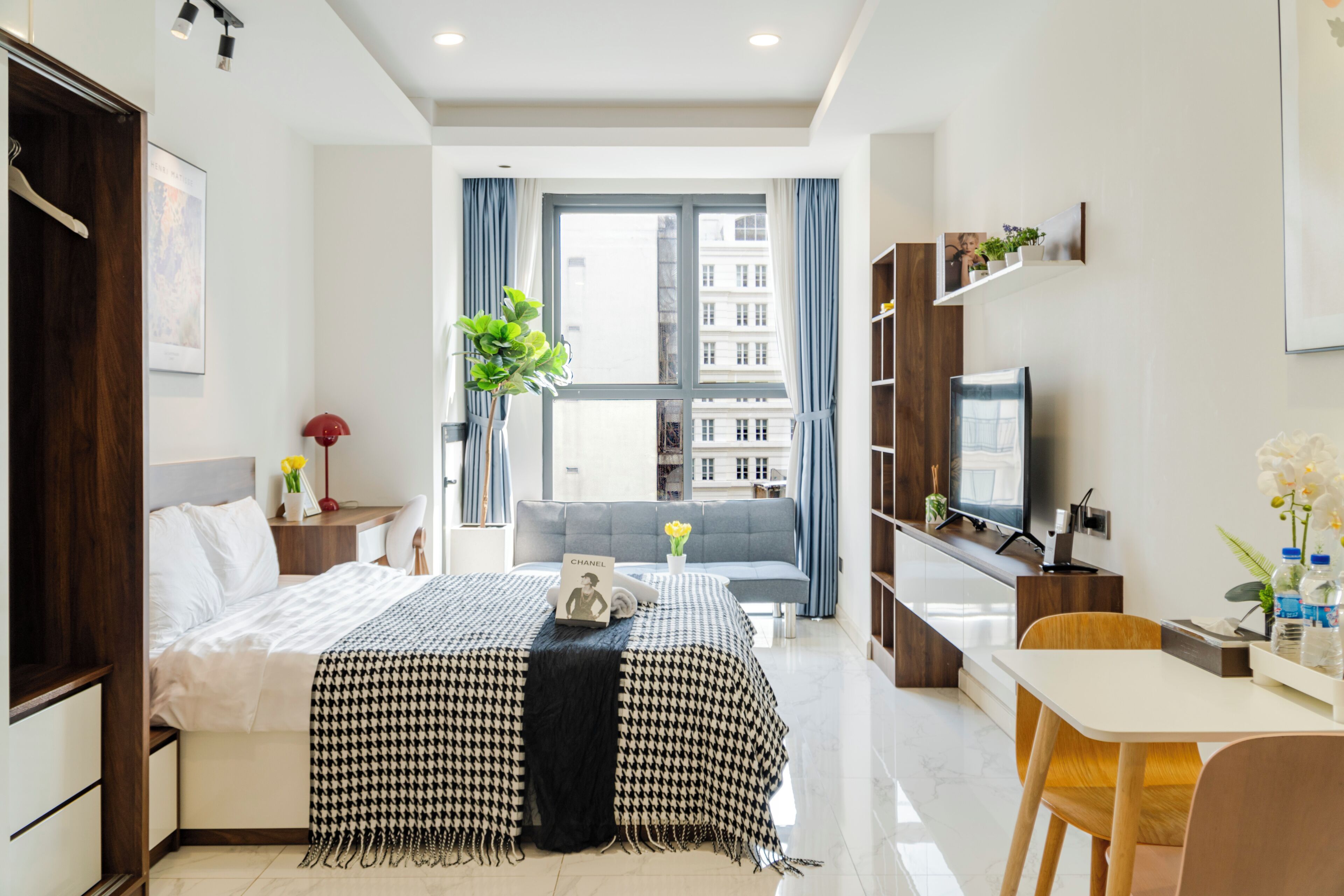 Apartment, 1 Schlafzimmer, Stadtblick | Schreibtisch, Verdunkelungsvorhänge, Bügeleisen/Bügelbrett