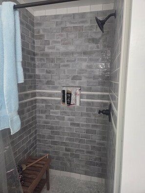 Shower, hair dryer, towels, soap - New cozy 1-bedroom cottage in quaint Vernon with AC, 30 min to Panama city beach (Vernon)
