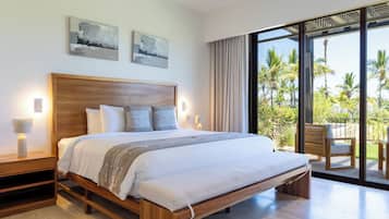 Premium bedding, down duvets, memory-foam beds, blackout curtains