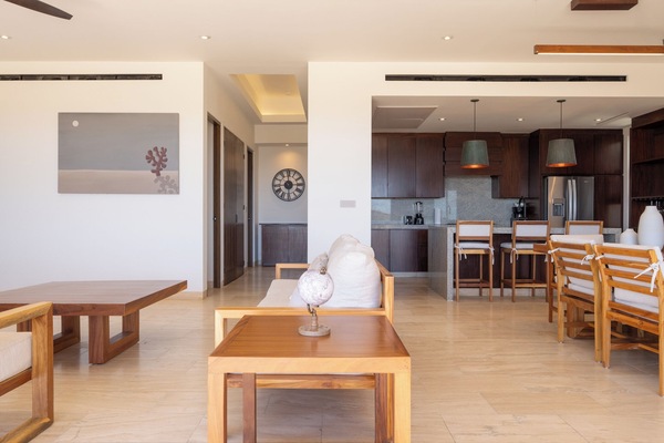 Family Penthouse, 3 Bedrooms | Living room | 55-inch flat-screen TV with digital channels, Netflix, table tennis