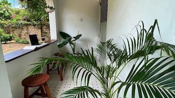 Deluxe huis, uitzicht op tuin | Balkon