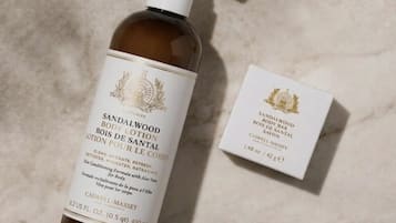 Sèche-cheveux, serviettes fournies, savon, shampoing