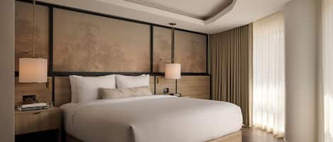 Suite luxueuse, vue sur la ville | Draps en coton égyptien, literie de qualité, coffre-fort, bureau
