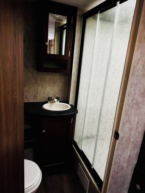 Bathroom - Montana trailer delivered to Rexford Bench Campground (Rexford)