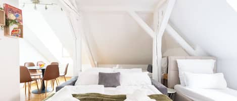 Appartement Confort, Plusieurs lits, climatisation, vue sur le fleuve | Aire de séjour