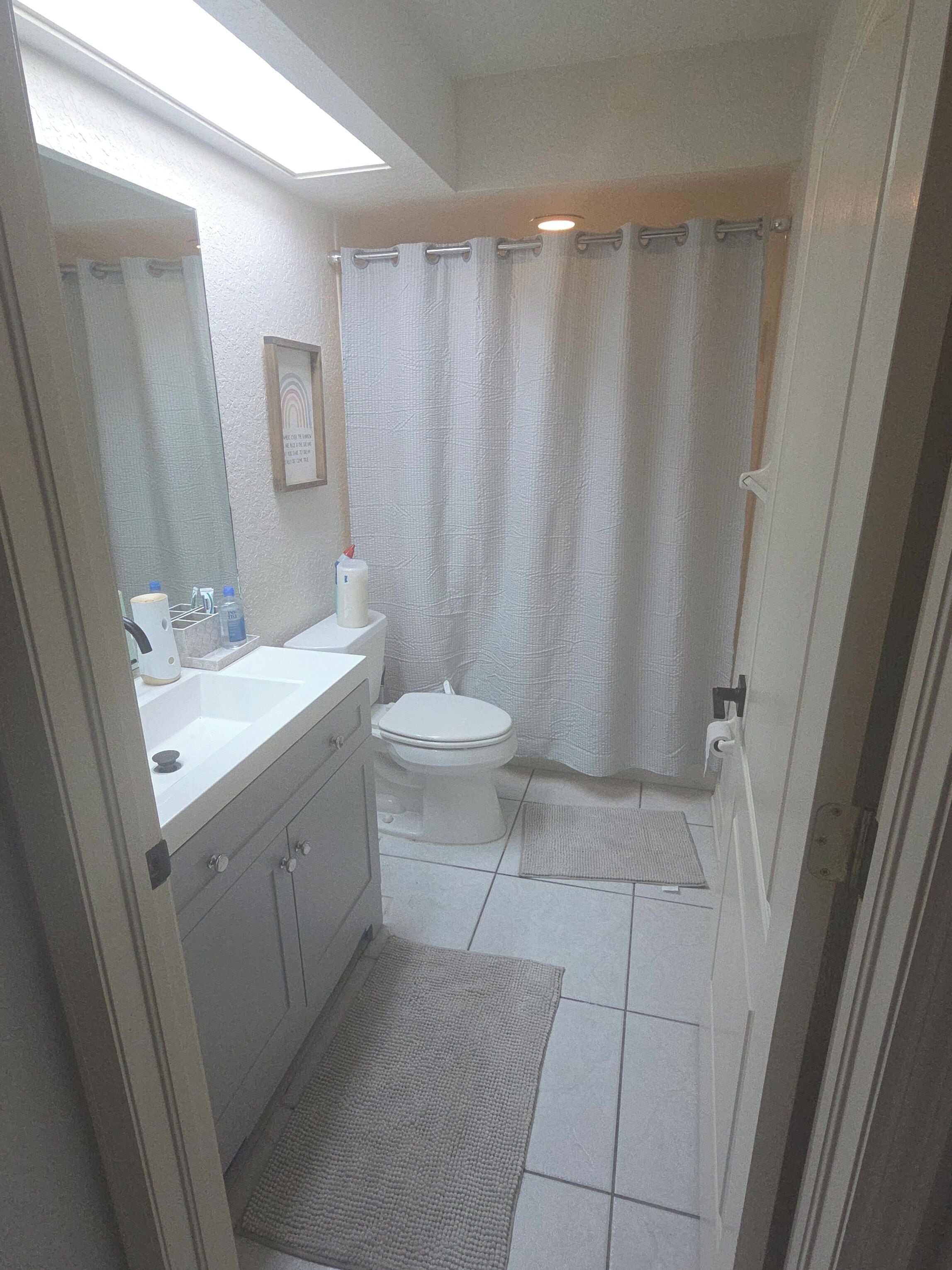 Towels, soap, toilet paper