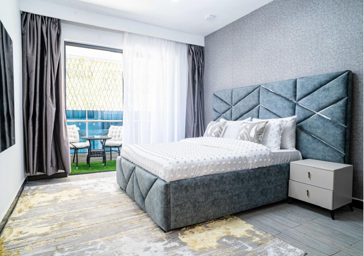Apartamento superluxo, vista para a cidade | Vista do quarto