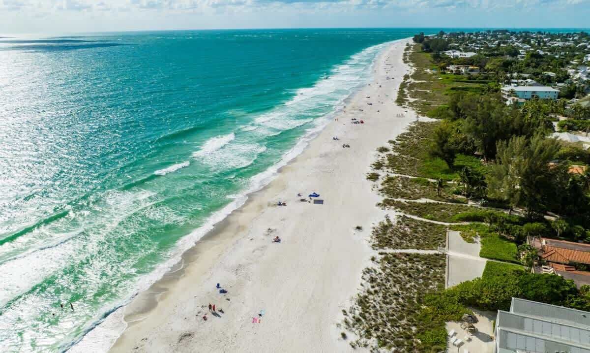 Vlak bij het strand