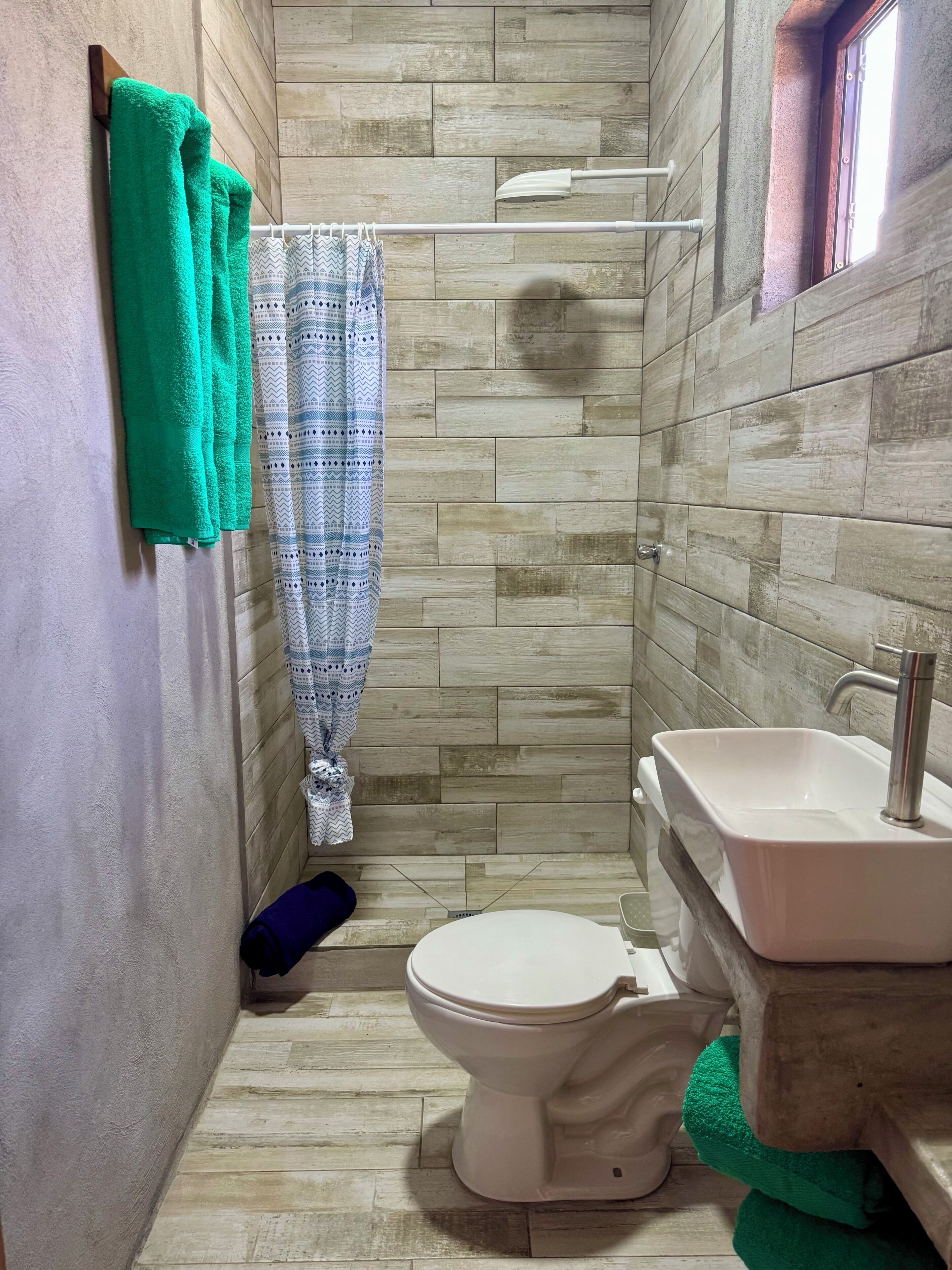 Towels, soap, toilet paper