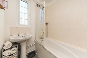 Hair dryer, towels, toilet paper