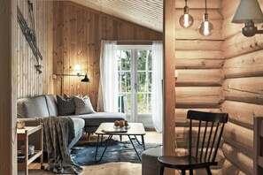 TV, fireplace - Cabin with panoramic views over Trysil (Trysil)