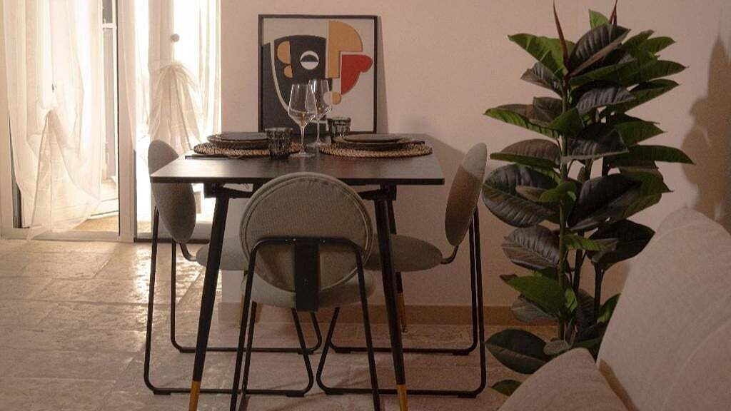Appartement Confort, patio | Coin séjour