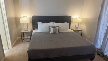 2 bedrooms, iron/ironing board, WiFi, bed sheets