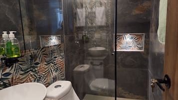 Towels, soap, toilet paper