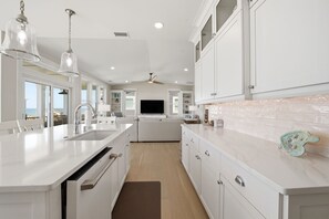 Fridge, microwave, oven, stovetop - Ocean Views! One Row to the Beach with Pool & Spa (Oak Island)