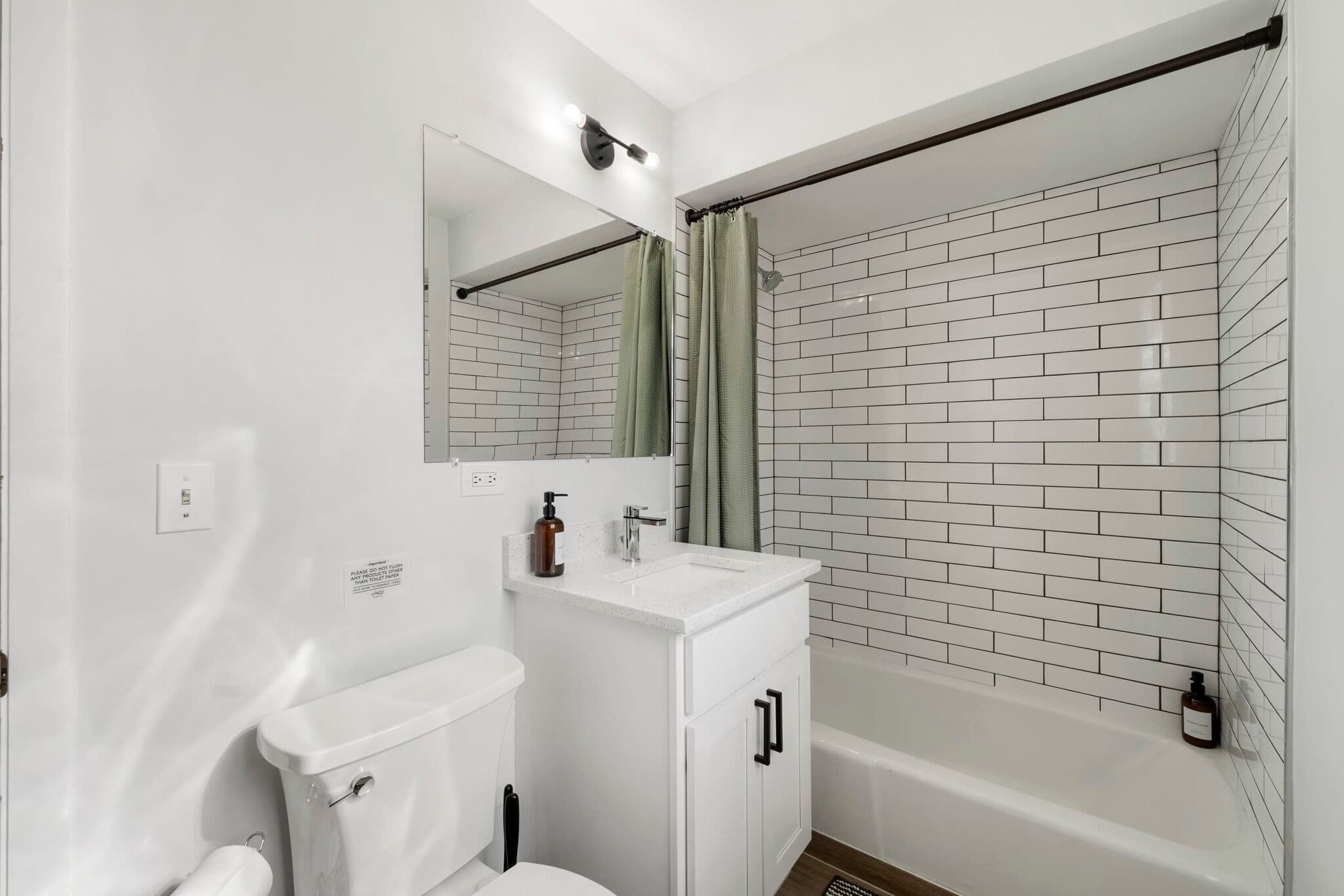 Shower, hair dryer, towels, shampoo