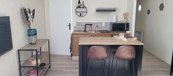 Bulle cosy terrasse et parking privée
Linge de lit et serviette fournis