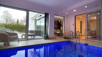 Indoor pool, a heated pool