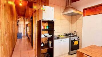 Family Cabin, Patio, Pool View | Private kitchen | Mini-fridge, dishwasher, cookware/dishes/utensils