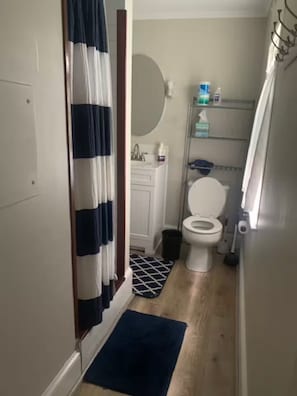 Shower, hair dryer, towels, soap - Walk to Town 4BR, 200yr old home! #1 (Brunswick)