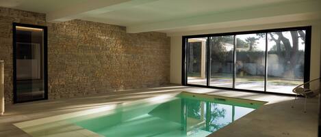 Indoor pool, a heated pool