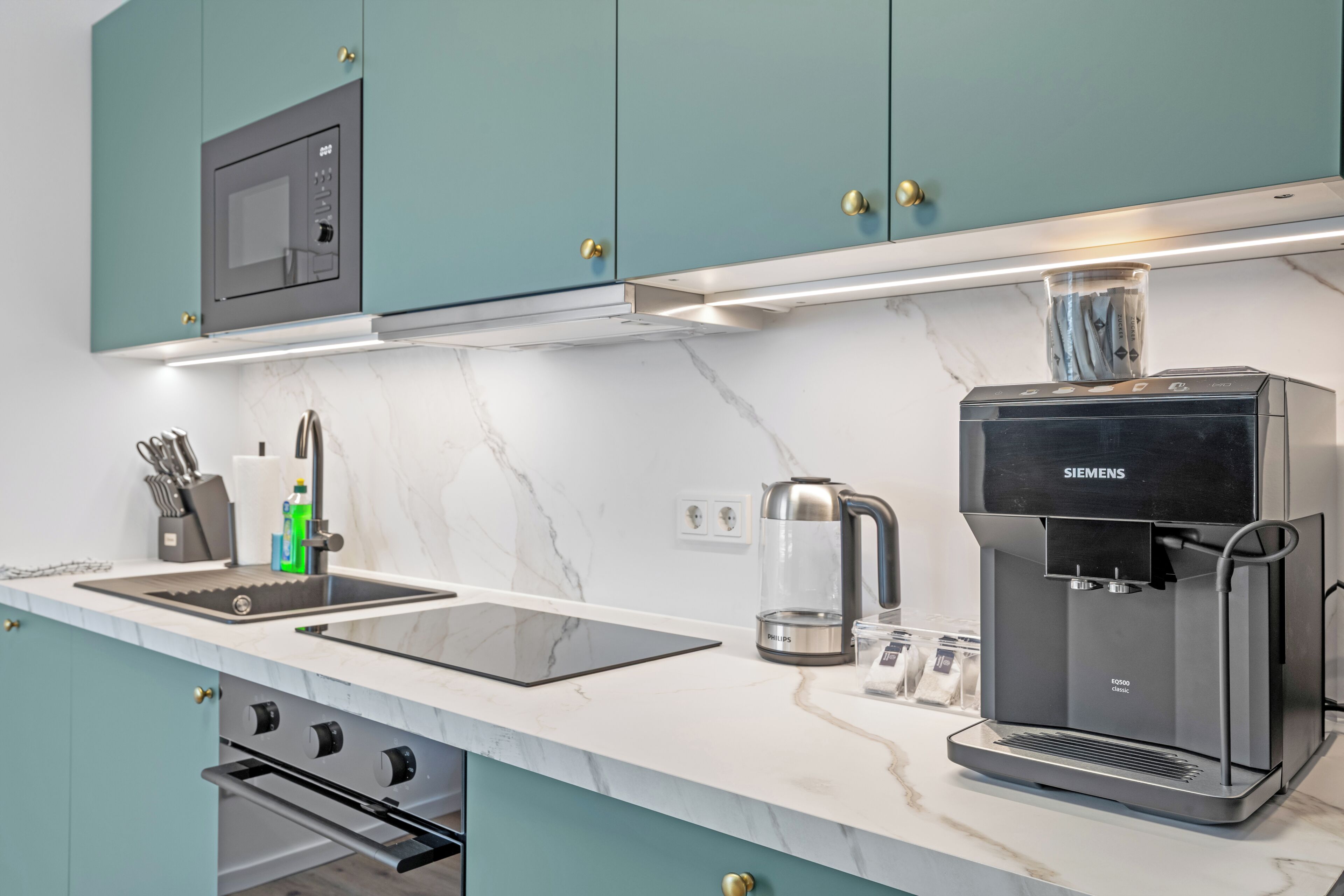 Comfort-Apartment, Stadtblick | Eigene Küche