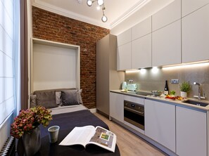 1 bedroom, desk, iron/ironing board, travel cot - Standard studio by Dmontrio (London)