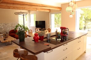 Fridge, microwave, oven, dishwasher - Mas Les Micoucouliers with private pool (Vaison la Romaine)